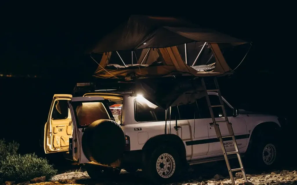Truck into a Travel Oasis