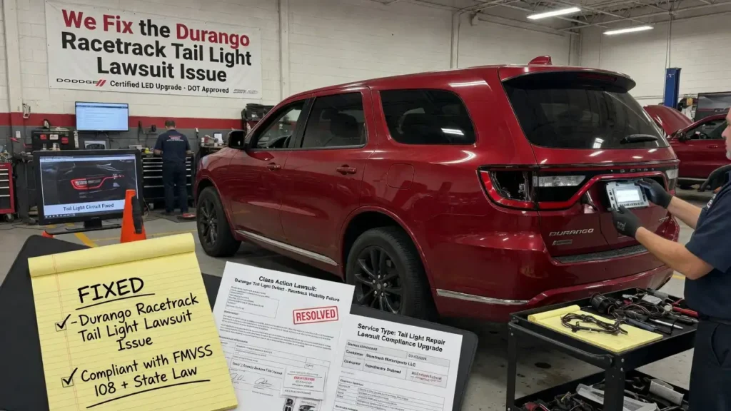 Fix the Durango Racetrack Tail Light Lawsuit Issue